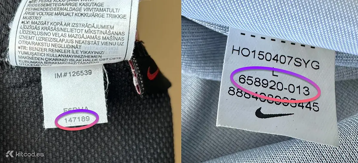 Nike product code label showing six-digit style number 638920 with three-digit color code 013 for authentication