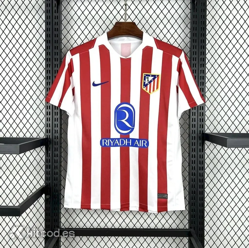 Metal grid or mesh cage backdrop commonly used in photos of counterfeit football kits from bulk fake sellers - major red flag